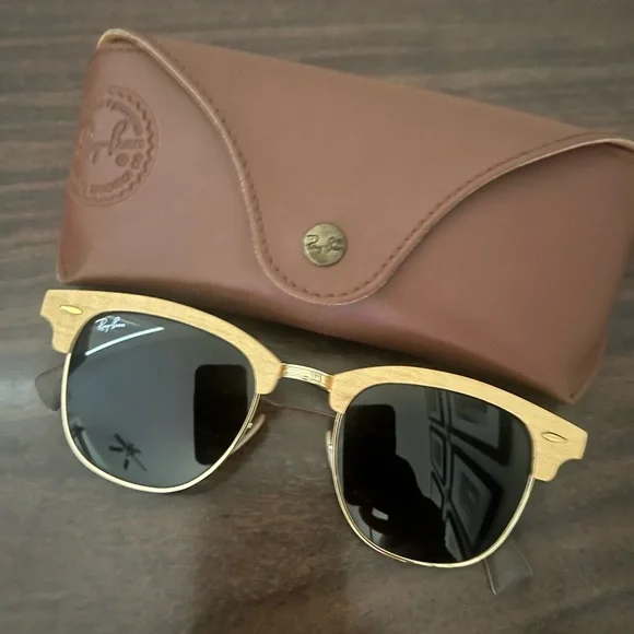Ray-Ban | Accessories | Rayban Gold Frame Sunglasses With 